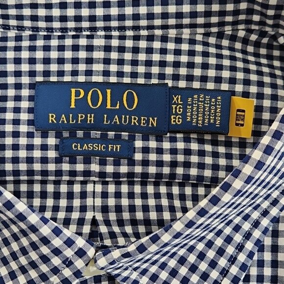 NEW Polo Ralph Lauren Performance Shirt Men's XL Stretch Blue Check Classic Fit - Picture 8 of 16